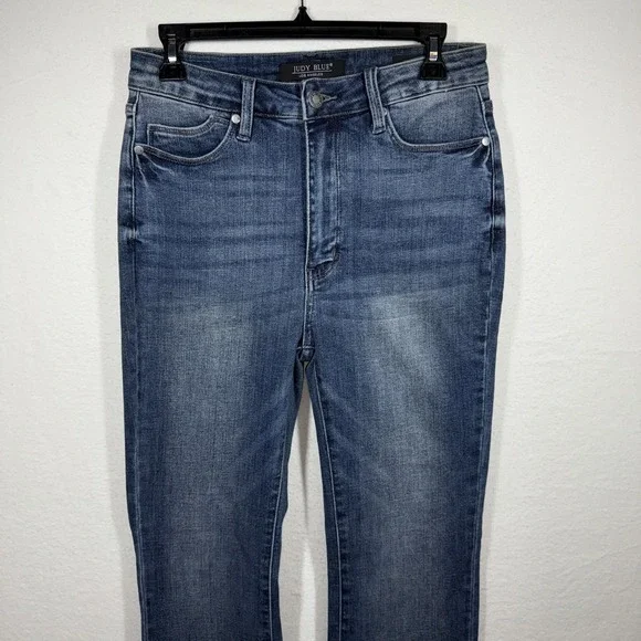 Judy Blue Blue Slim Boot Jeans Size 9/29 (28x30) Blue Medium Wash High Rise - Picture 3 of 16